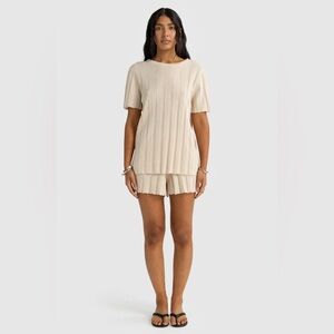 ORTC Amara Matching Set Knit T-Shirt  and Shorts NWT